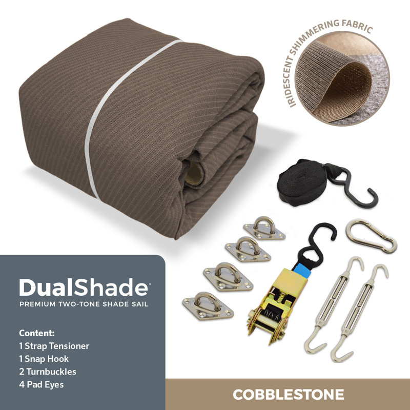 Cobblestone DualShade 12' x 8' Rectangle Outdoor Sun Sail