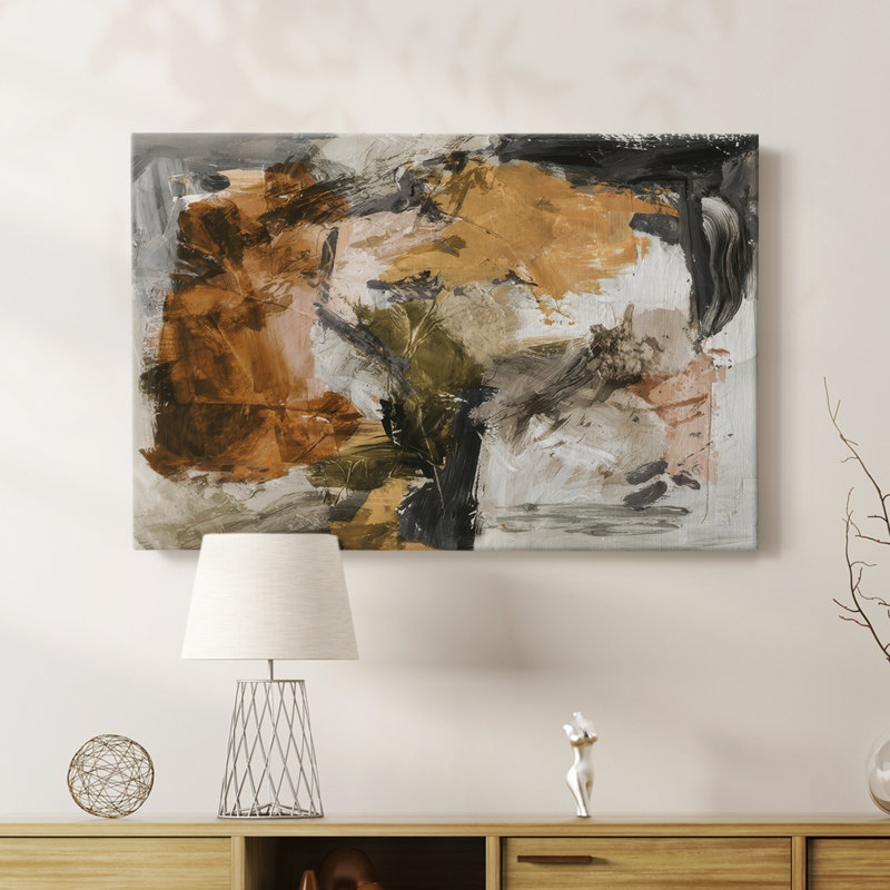 Mélange chaud chaud neutre II - Cavas enveloppés de galerie, H 12 po x l 18 po