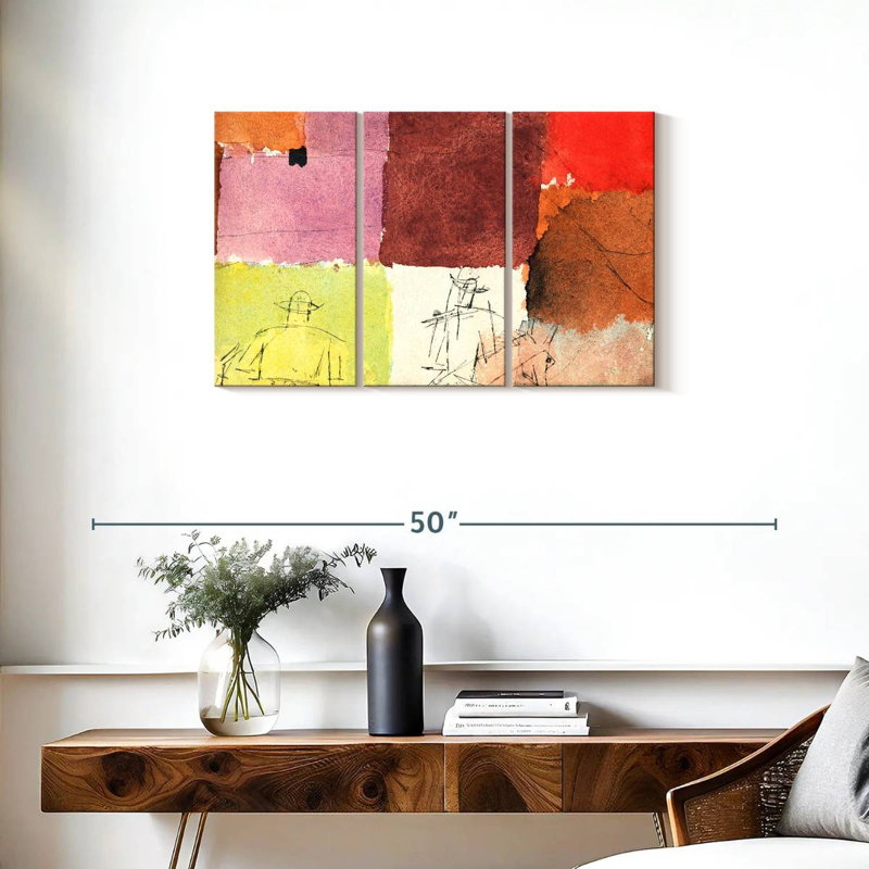 Composition d'Avery avec personnages, H 20 po x l 33 po