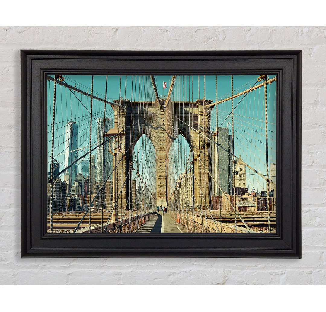 Spaziergang durch die Brooklyn Bridge - Druck