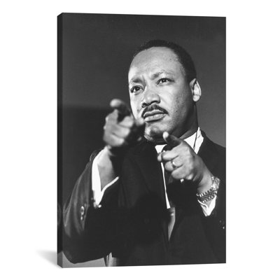 Political Martin Luther King Jr Portrait Photographic Print on Canvas