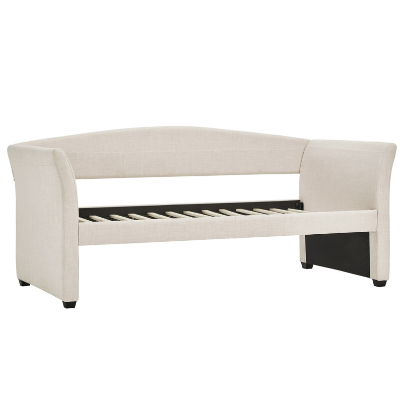 Upholstered Daybed, Beige Linen