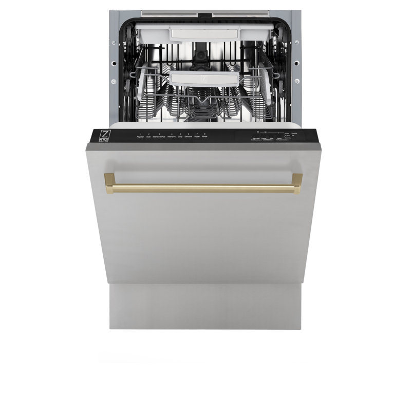 Autograph Edition 18" 51 dBA Built-In Button Control Dishwasher, Champagne Bronze