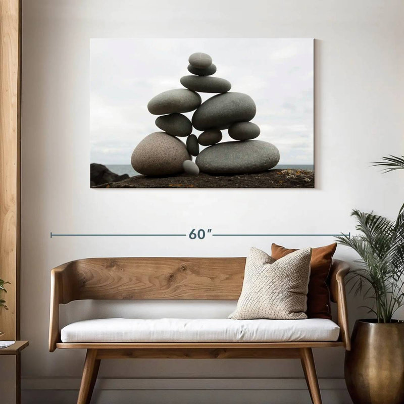 Kerrick Balanced Stone Stack, 30" H x 45" W