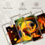 «Abstract Lady», reproduction d'art sur toile-691380833