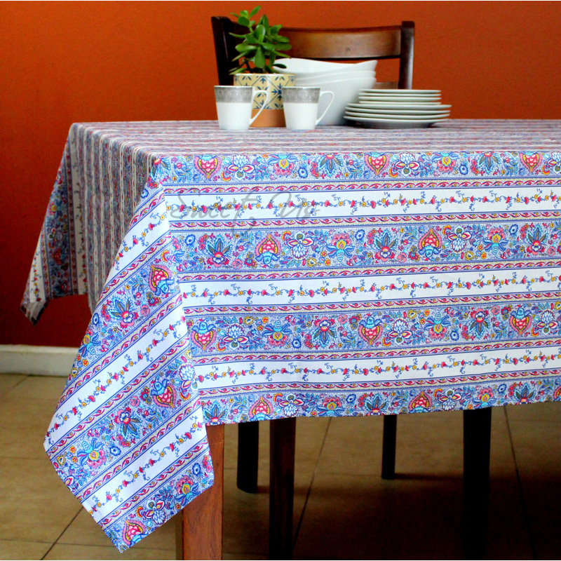 Nappe Fleur De Indienne, 116 po x 60 po, Jaune