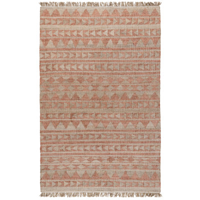 Walter Terracotta Natural Hand-Woven Geometric Rug
