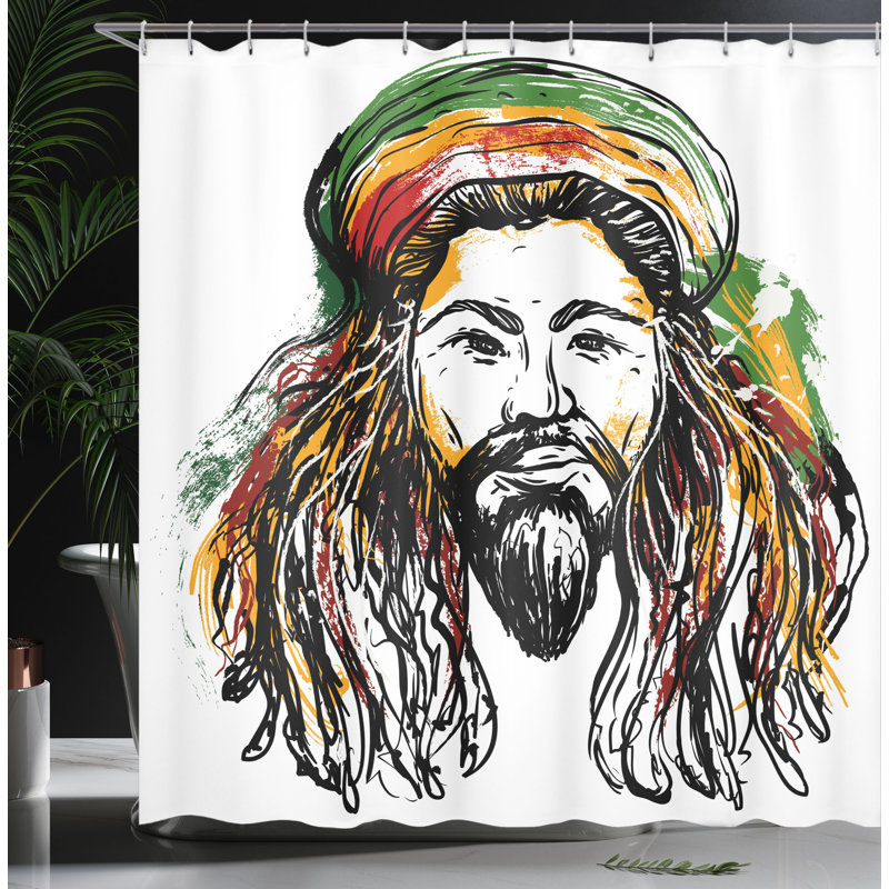 Shower Curtain with Hooks Included, 84"H x 69"W