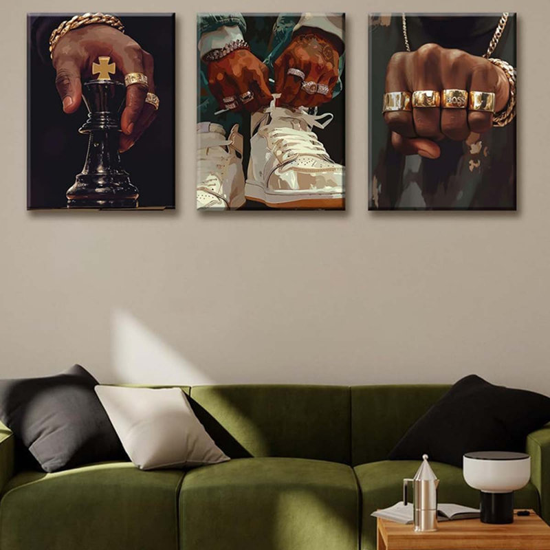 3 Piece Wrapped Canvas Print, 60 cm H x 120 cm W