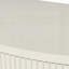 Console demi-lune artisanale avec motif blanc-558830714