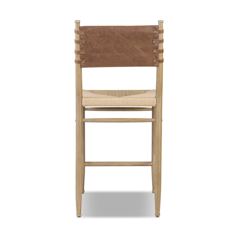 Brielle Upholstered Stool with Solid Wood Frame