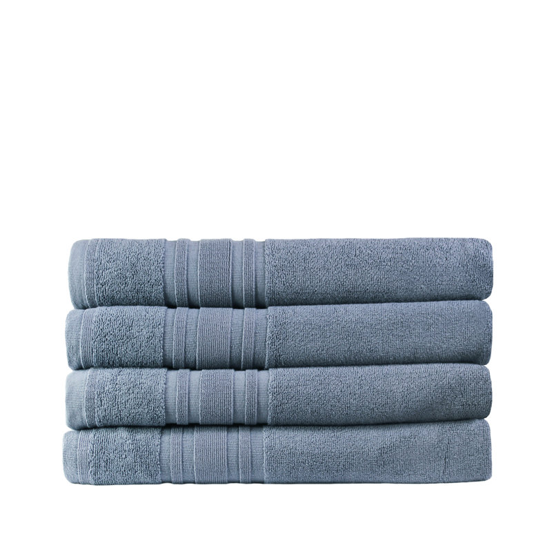 100% Cotton Plush Bath Towel, Slate Blue