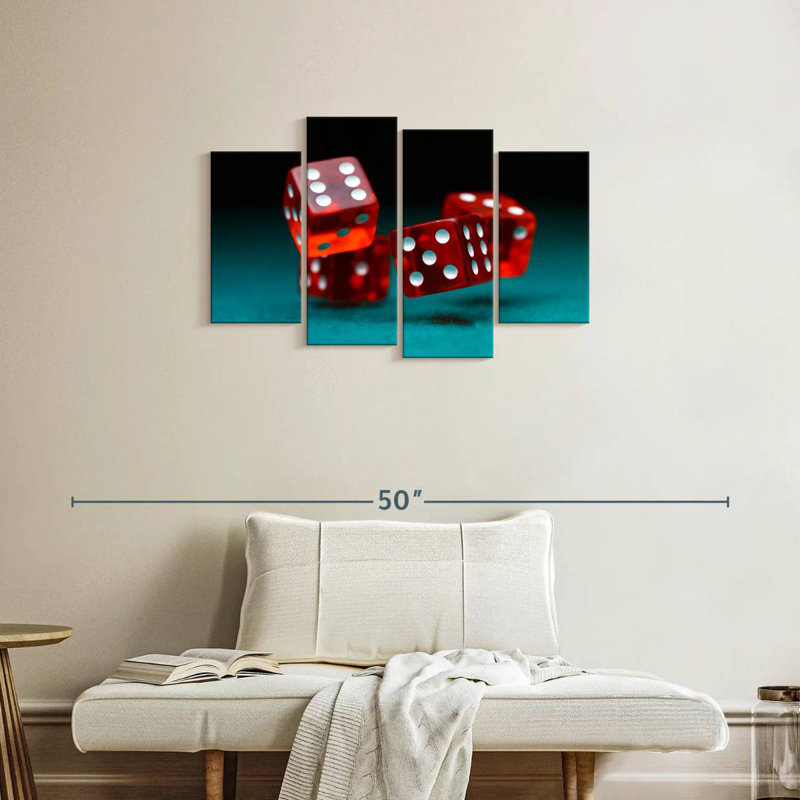 Rolling Dice, 22" H x 36" W
