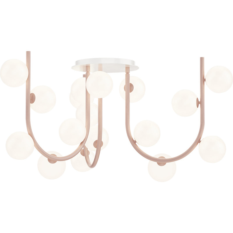 Contour MTO 18 - Light Flush Mount, Palazzo Pink