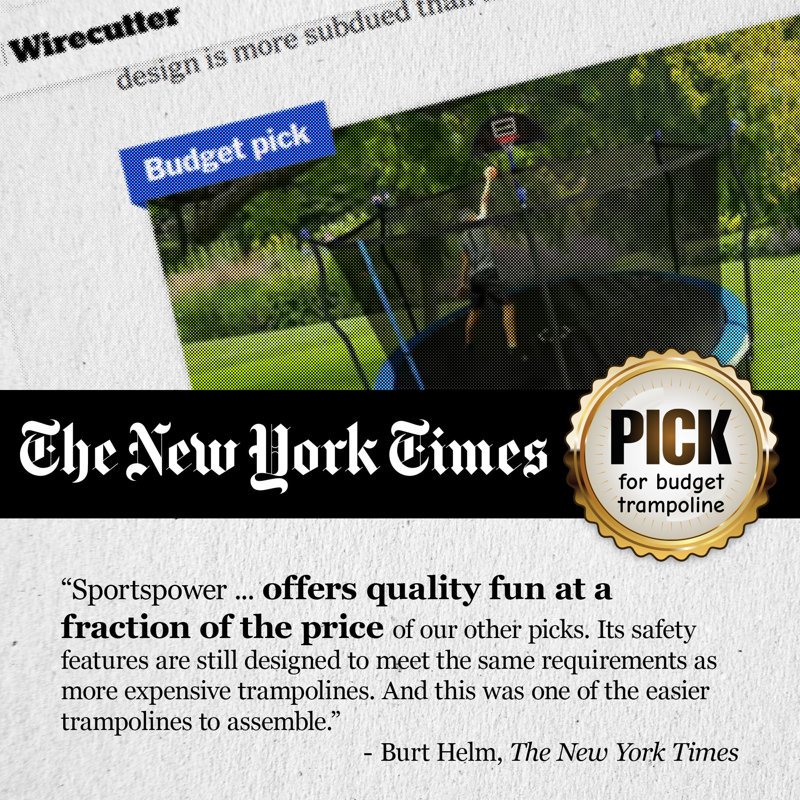 Trujump 12ft Trampoline With Enclosure System, Meets Astm Safety Standards, Orange