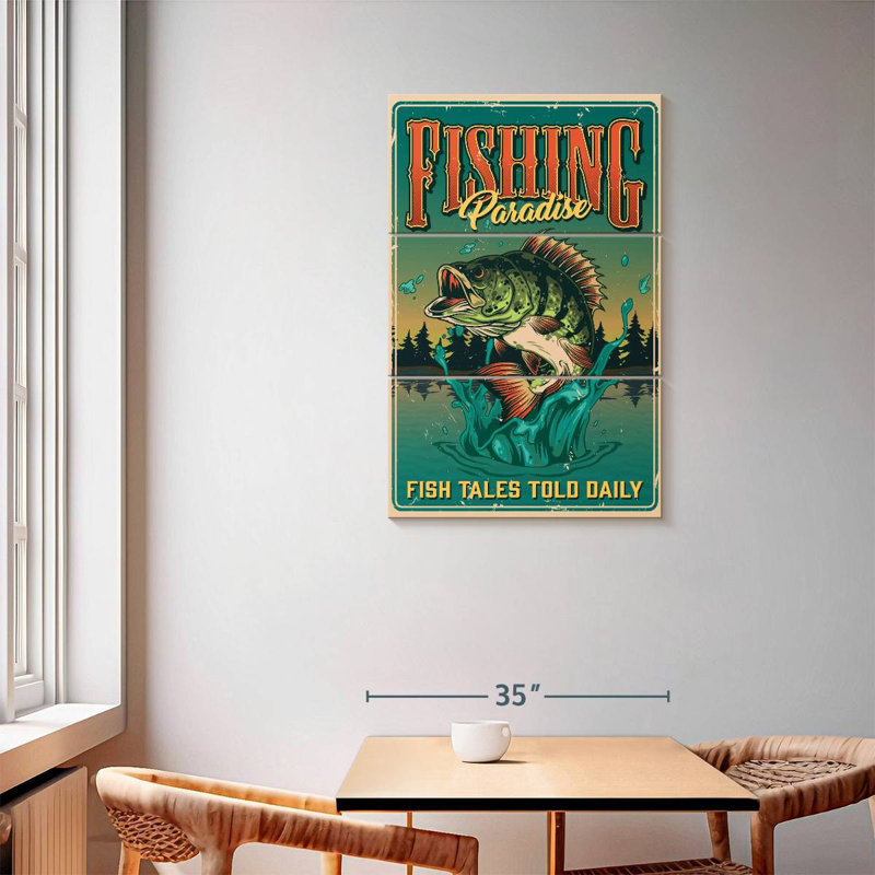 Senne, paradis de la pêche, affiche, H 57 po x l 36 po