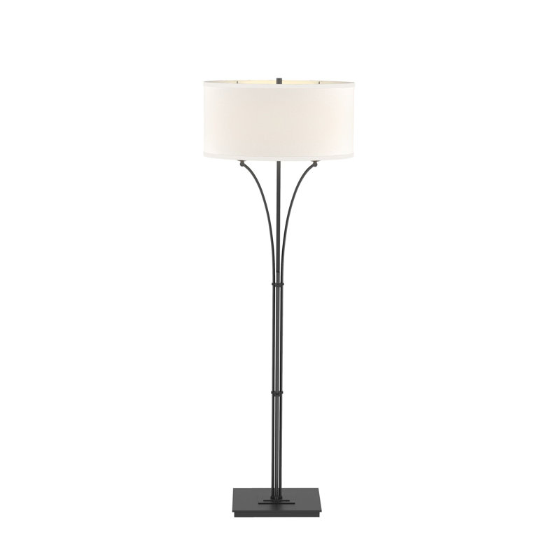 Formae 58" Floor Lamp, Black, Flax