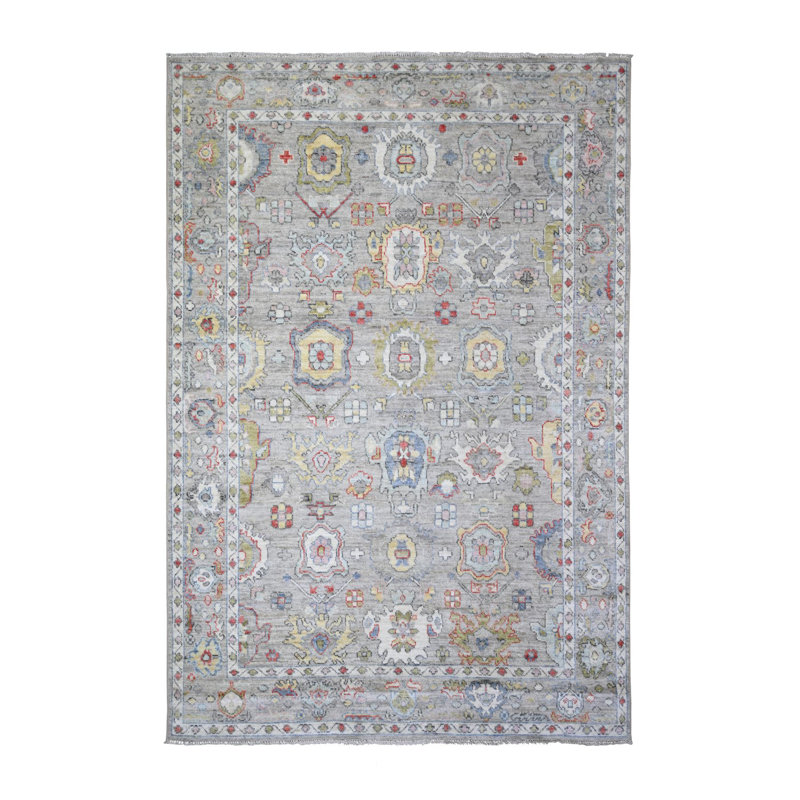Tapis unique gris de 6 pi 1 po x 9 pi Polaris