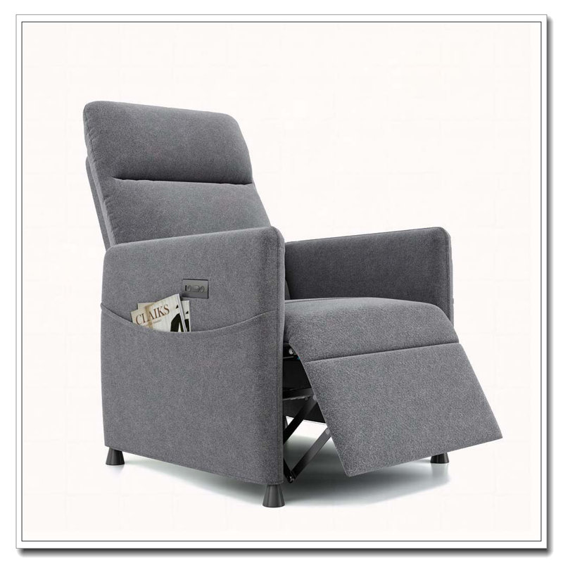 Power Recliner Chair, Light Grey
