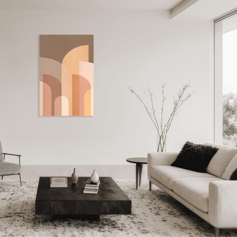 Abstract Retro Geometric II by  - Picture Frame Graphic Art on Paper, 24" H x 16" W x 1.5" D, Wrapped Canvas, Does Not Apply