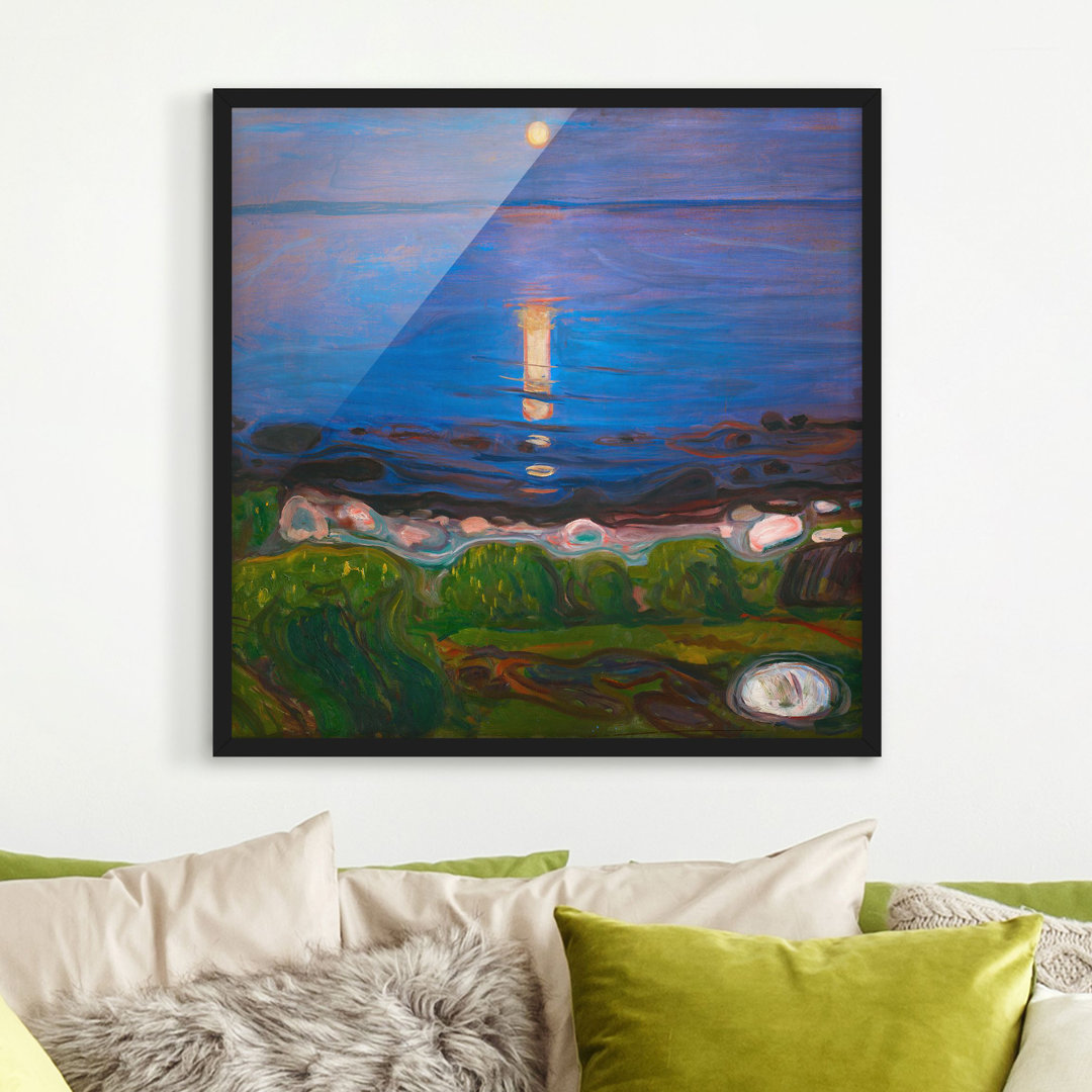 Picture With Frame - Edvard Munch - Summer Night At The Seashore - Square 1:1 - A