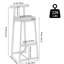 3 tabourets de bar, 27 po, noir et noir, de construction ergonomique pour plusieurs espaces de cuisine, îlots et comptoirs-904917571