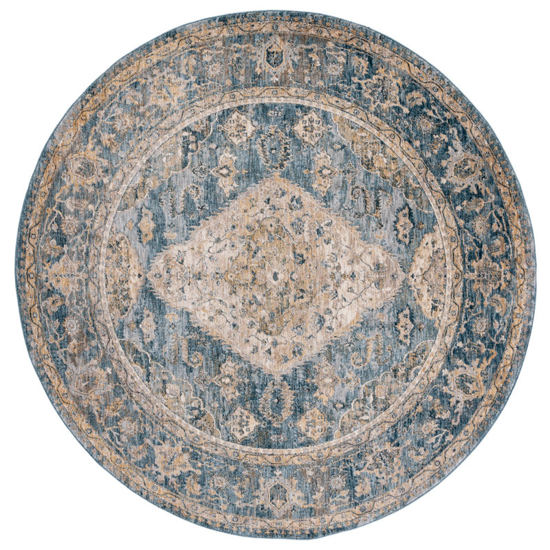 Valencia Performance Oriental Rug, Round 6'4"