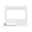 Meuble audio-vidéo Being Floating, une tablette supérieure, deux tablettes, espace pour la télé jusqu'à 55 po - blanc