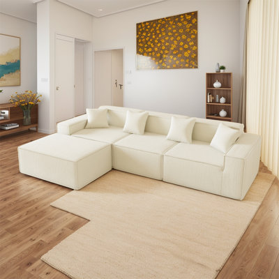Boneless 109.05'' Modern L-Shaped Sectional Sofa
