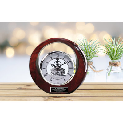 Analog Solid Wood Quartz movement / Crystal Tabletop Clock
