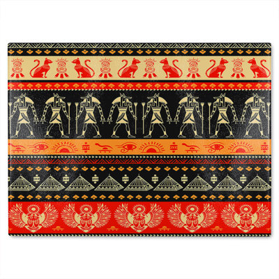 Egyptian Heiroglyphs In Glass Chopping Board