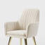 Dining Chairs Set of 2 Modern Beige Velvet Dining Chair with Cushioned