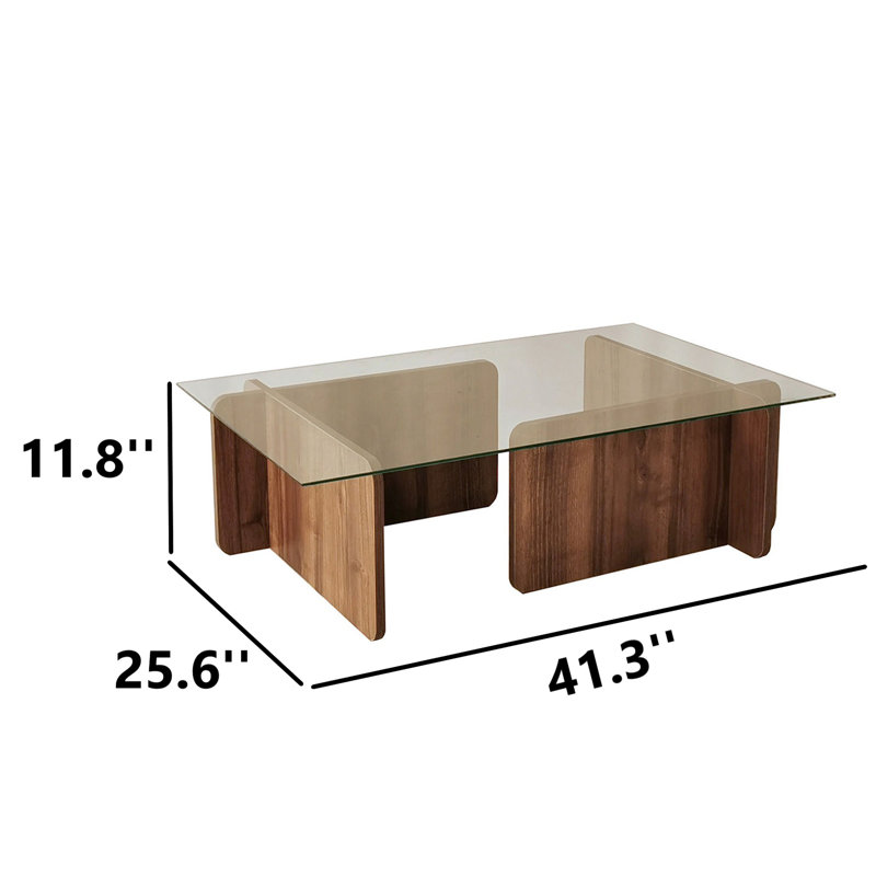 Tempered Glass Rectangle Coffe Table