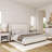 Phan Modern Textured Corduroy Upholstered Platform Bed with Wingback Headboard-667774647-667774600