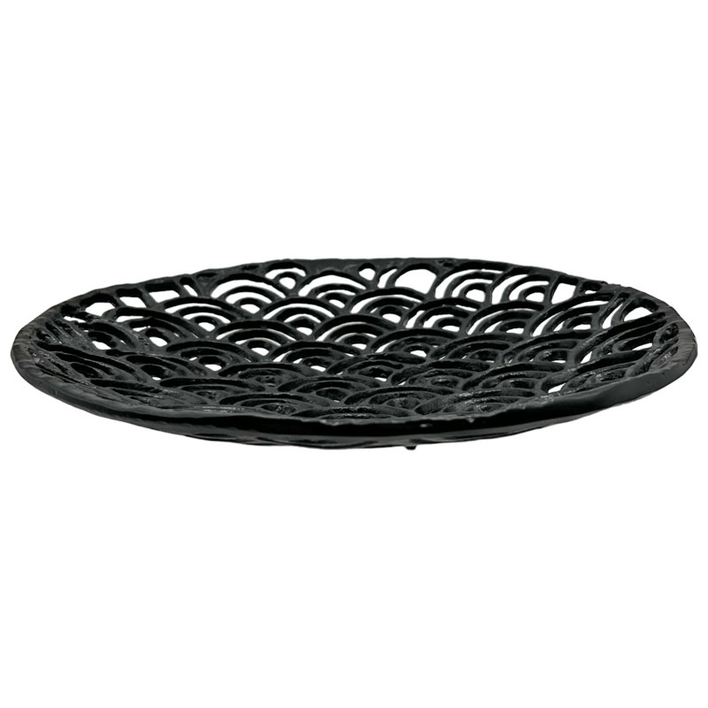 Assiette décorative en aluminium fabriquée à la main Arainn, H 2 po x l 14 po x P 14 po