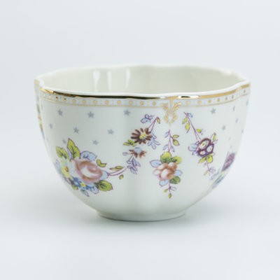Bol en porcelaine or rose 5 pouces, ensemble de 2