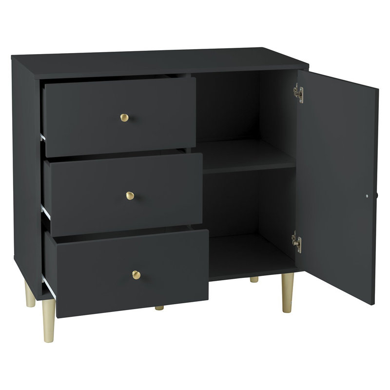Elderton 90cm Sideboard, Charcoal Grey