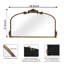 Baroque Style Metal Arched Wall Mirror, Decorative Mirror-1009348550-1009348555