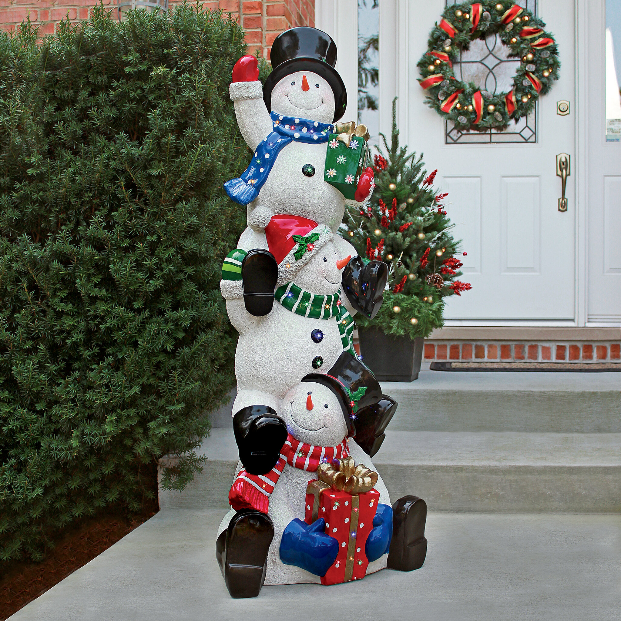 Design Toscano SnowBro's Illuminated Snowman Statue & Reviews | Wayfair