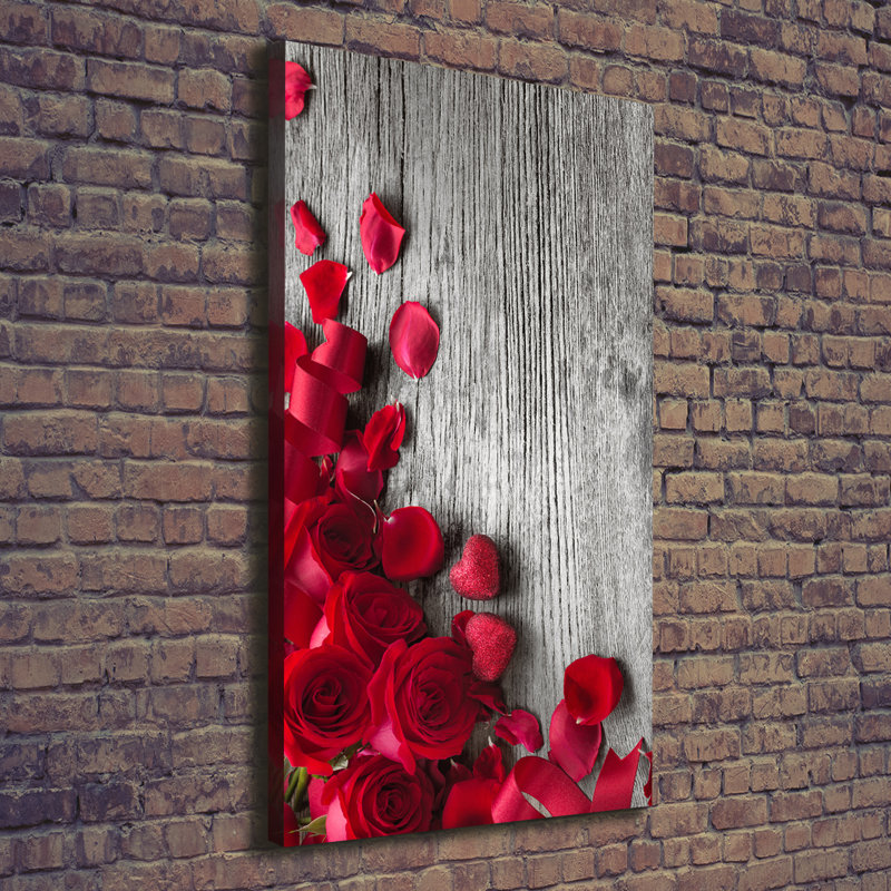 Red Roses - Wrapped Canvas Print