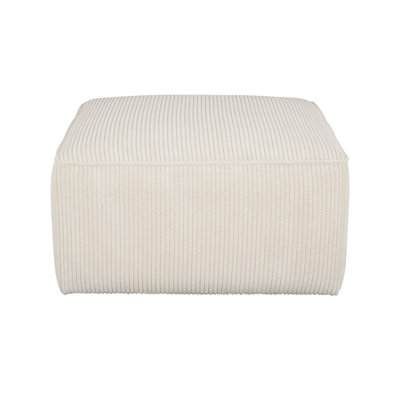 Modern Square Corduroy Upholstered Ottoman 29.61 Inch Thick Foam Padded Foot Rest With Solid Plywood Frame For Living Room Bedroom Apartment Home Furniture