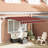 Vidaxl Automatic Retractable Awning With LED Red And White Stripe-114017509-114017508