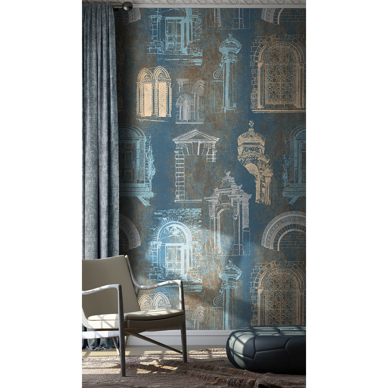Papier peint vintage Victorian, L 114 po x L 76 po