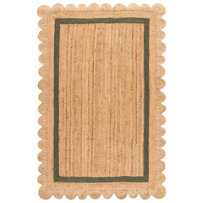  Tapis géométrique en jute tissé à la main Inaki
