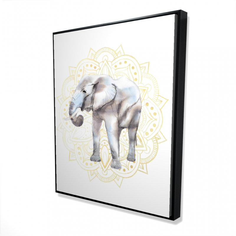 " Elephant On Mandalas Pattern "