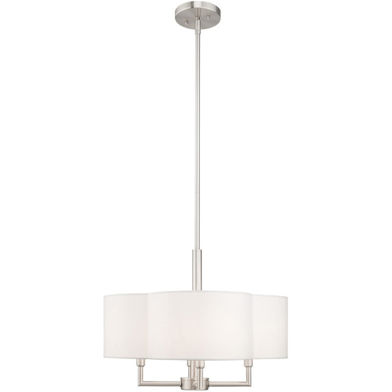 Lustre tambour 4 lumières à abat-jour
