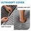 Grandes chaises longues pour fauteuil à billes pour adultes, adolescents, canapé à billes avec mousse à mémoire de forme remplie pour le salon, la chambre à coucher, le dortoir ou le balcon (gris clair)-994849340