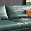 Causeuse-coussin standard en cuir véritable vert foncé-1278661593-1278661598