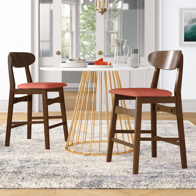 Caveney 23.5'' H Upholstered Side Chair, Orange