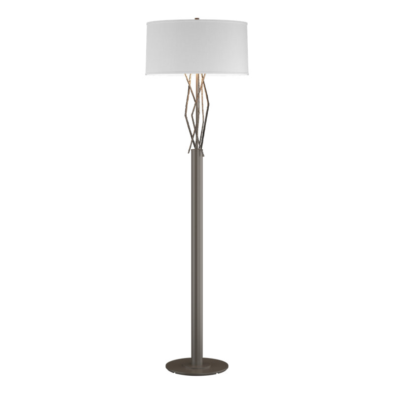 Brindille 61" Floor Lamp, Natural Anna, Dark Smoke